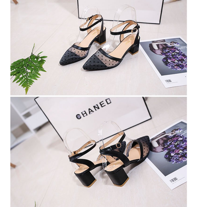 Sandalias Planas de Malla Punteada - Cómodas y Versátiles para Primavera y Verano - Image 2