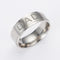 Monogram ring titanium steel ring Plateado 10