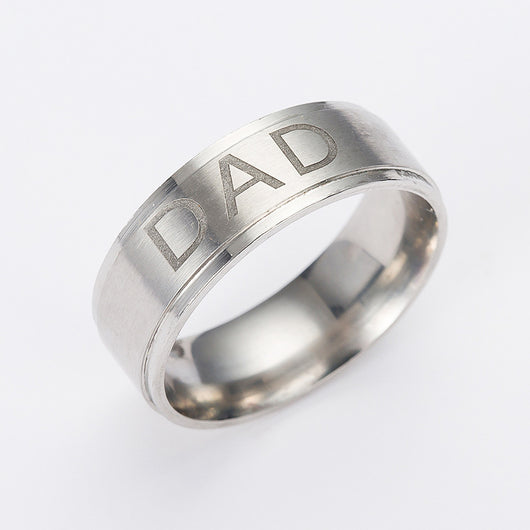 Anillo Sello de Titanio con Inicial Personalizada