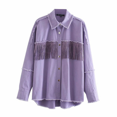 Chaqueta con Diseño de Borlas para Mujer - Image 12
