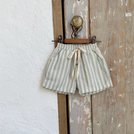 Shorts de Algodón Fino con Rayas Verticales - Estilo Casual Coreano - Image 5
