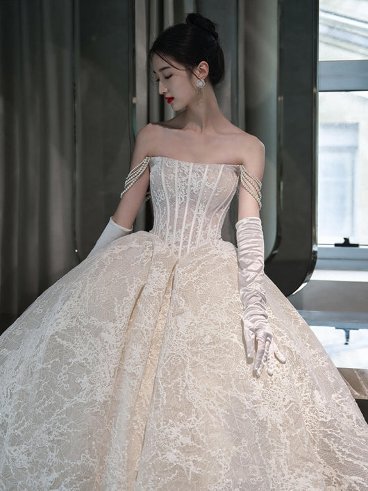 Vestido de Novia Bandeau Master Elegante Francés - Image 14