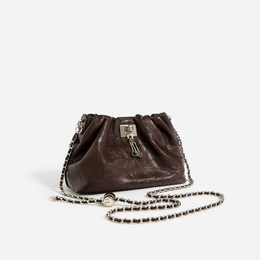 Bolso Nube de Cuero con Cierre Retro - Elegancia y Temperamento de Alto Grado - Image 3