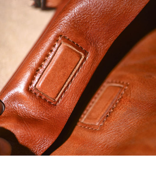 Bolsa de Cuero Curtido al Natural Hecha a Mano para Hombre - Image 4