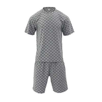 Conjunto de Shorts Sueltos a Cuadros Jacquard Estilo Casual - Image 27