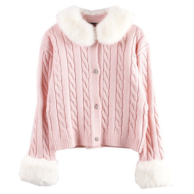 Cardigan de Lana Tejida para Mujer con Puños Ajustados - Image 3