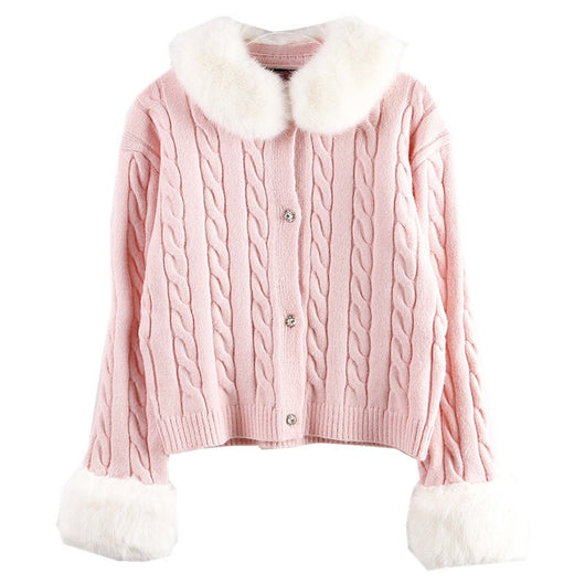 Cardigan de Lana Tejida para Mujer con Puños Ajustados - Image 3