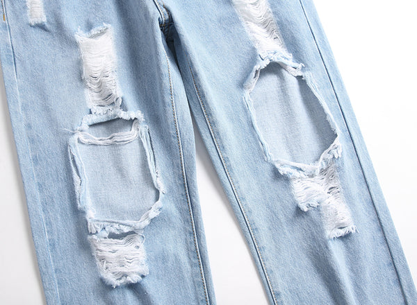 Jeans Azul Claro Rotos para Hombre