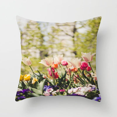 Funda de Cojín Floral Piel de Durazno con Diseño Botánico - Image 12