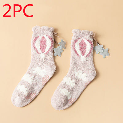 Calcetines Térmicos Gruesos para Mujer Estilo Coreano con Forro Polar - Image 10