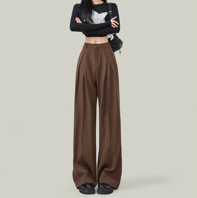 Pantalón Ancho de Tiro Alto Drapeado para Verano - Corte Petite - Image 4