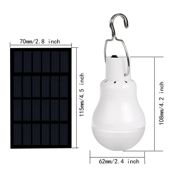Lámpara Solar Portátil con Carga LED Recargable
