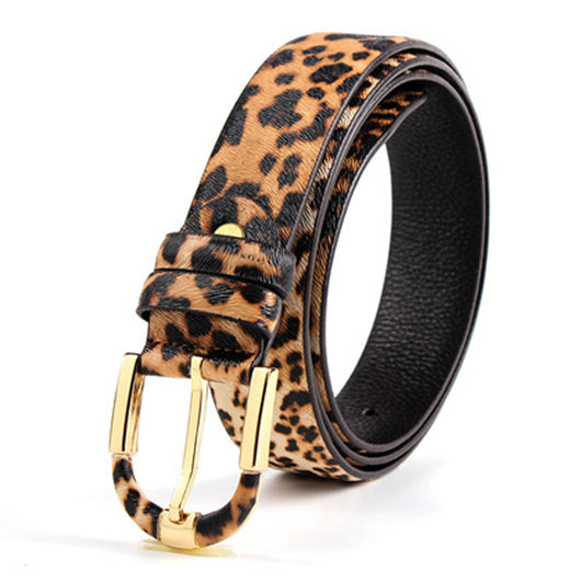 Cinturón de Cuero Estampado Leopardo para Mujer - Image 25