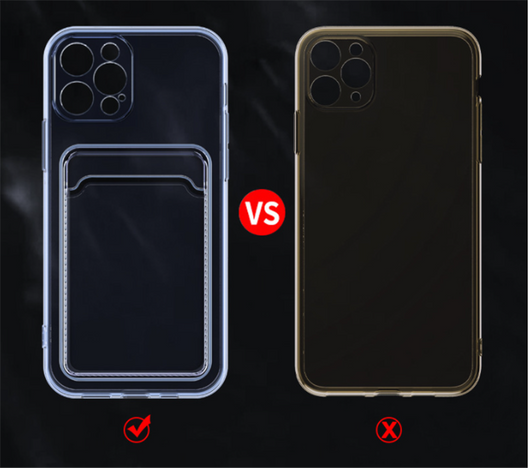 Funda Transparente para Móvil con Protección Anti-amarillamiento y Ranura para Tarjeta - Image 3