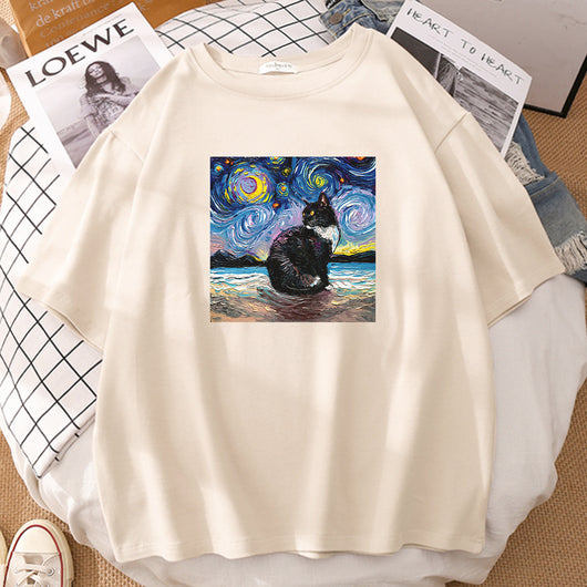 Playera Deportiva Estampada de Manga Corta Estilo Europeo Americano - Image 3