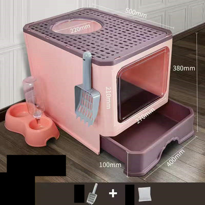 Arenero Plegable con Doble Puerta para Gatos - Image 11
