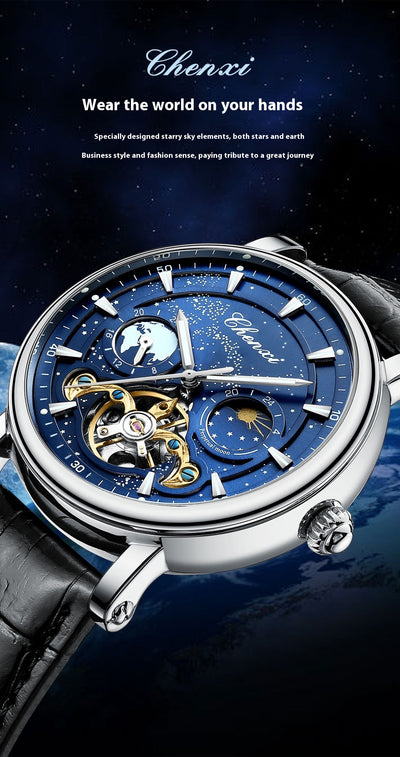 Reloj Mecánico Tourbillon Hueco Fase Lunar Xinghe con Esfera Luminosa - Image 19