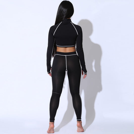 Conjunto de Yoga y Fitness de Manga Larga con Estilo - Image 27