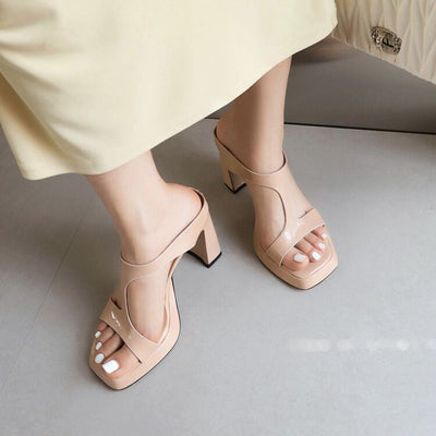 Sandalias Plataforma Tacón Grueso Punta Cuadrada para Actividades Outdoor - Image 10