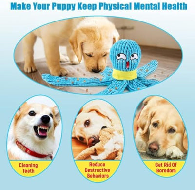 Juguete Interactivo Pulpo para Perros - Peluche con Texturas y Sonidos Crujientes - Image 5