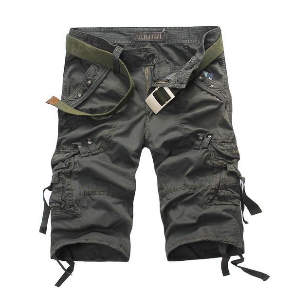 Pantalones Cortos Overol Holgados Multi-Bolsillos Lavado Vintage - Image 3