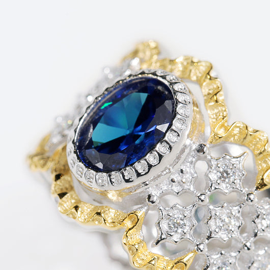 Anillo de Circón Hueco Elegante - Image 3