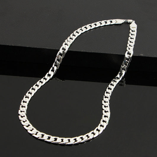 Collar de Cadena Cubana Plana para Hombre - Estilo NK - Image 5