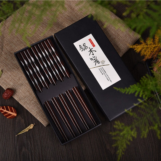 Juego de Palillos de Madera Maciza Premium