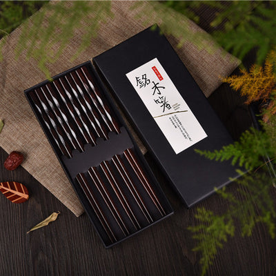 Juego de Palillos de Madera Maciza Premium
