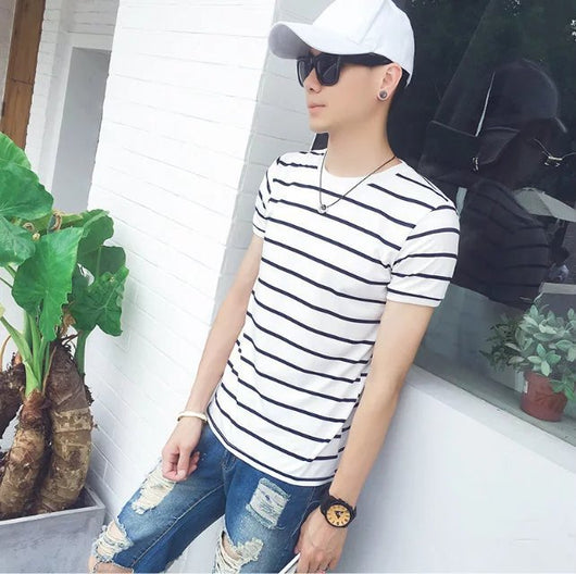Playera a Rayas Casual para Hombre - Image 11
