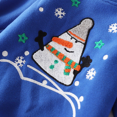 Suéter Navideño para Bebé con Muñeco de Nieve y Forro de Terciopelo - Image 4