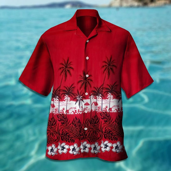 Camisa Hawaiana Hombre con Impresión 3D Digital Serie Estación Internacional