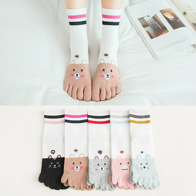 Calcetines de Algodón con Dedos Separados - Altura Media para Mujer - Image 22