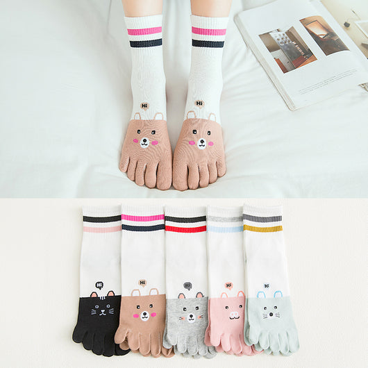 Calcetines de Algodón con Dedos Separados - Altura Media para Mujer - Image 22