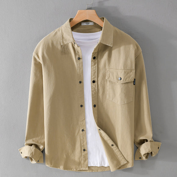 Camisa de Trabajo Manga Larga para Hombre - Diseño Simple y Versátil
