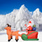 Decoración Inflable Navideña: Trineo de Papá Noel con Renos