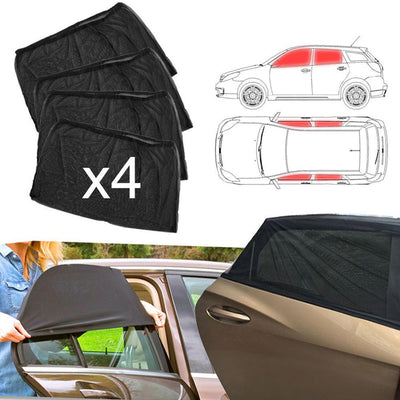 Protector Solar y Mosquitero para Ventanas de Auto - Malla Negra - Image 2