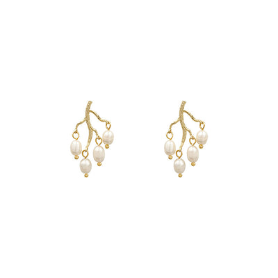 Aretes de Rama con Perlas Elegancia Natural - Image 11