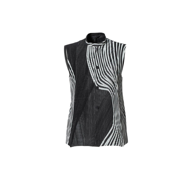 Chaleco Casual de Cuello Alzado con Estampado para Hombre - Perfecto para Verano - Image 3