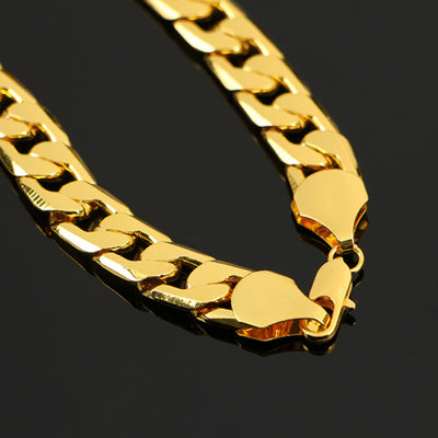 Collar de Cadena Cubana Plana para Hombre - Estilo NK - Image 3