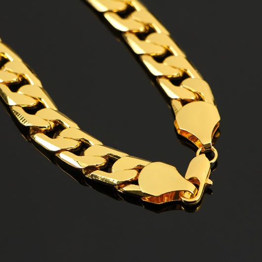 Collar de Cadena Cubana Plana para Hombre - Estilo NK - Image 3