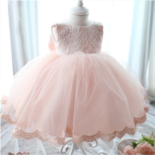 Vestido de Gasa Elegante para Bebé - Diseño Arco 0-2 Años