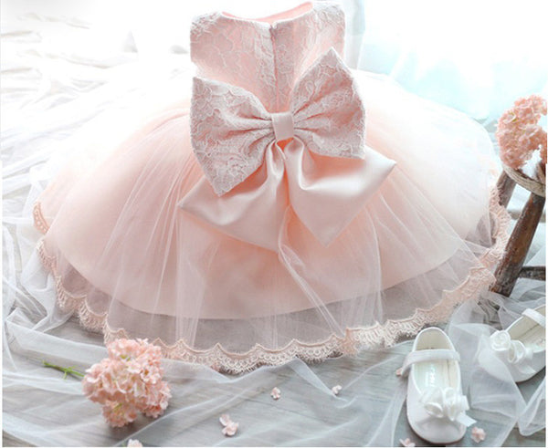 Vestido de Gasa Elegante para Bebé - Diseño Arco 0-2 Años