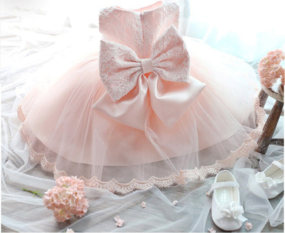 Vestido de Gasa Elegante para Bebé - Diseño Arco 0-2 Años