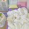Juego De Sábanas De 3 Piezas Color Blanco Crema B 1.2 M