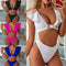 Traje de Baño Dividido Sexy con Detalles Metálicos