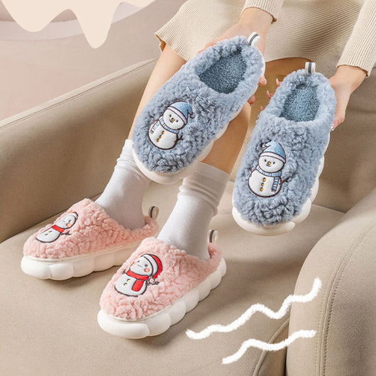 Pantuflas Snowman Térmicas para Pareja - Cómodas, Antideslizantes y Abrigadas - Image 3