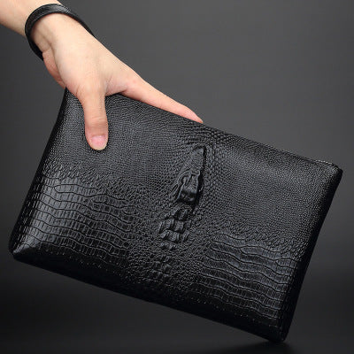Bolso de Cuero Premium para Hombre - Cartera Clutch de Piel Genuina
