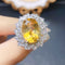 Anillo de Citrino Natural Europeo y Americano