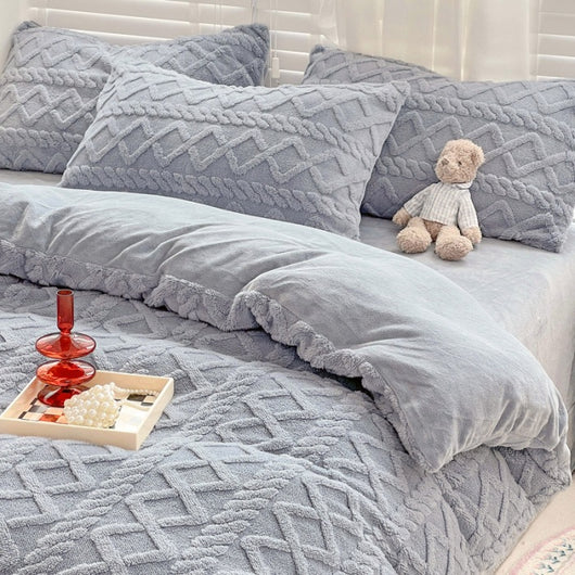 Juego de Cama 4 Piezas Fibra de Leche Térmica Acolchada - Image 7